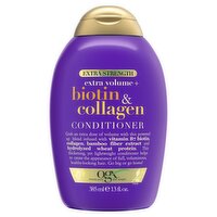 Ogx Extra Strength Extra Volume + Biotin & Collagen Conditioner, 13 fl oz