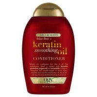 Ogx Frizz-free + Keratin Smoothing Oil Conditioner, 13 fl oz