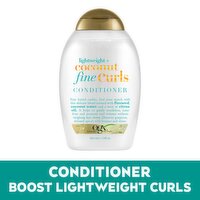 Ogx Lightweight + Coconut Fine Curls Conditioner, 13 fl oz, 13 Fluid ounce