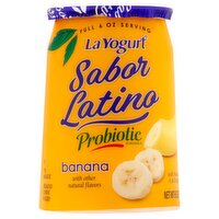 La Yogurt Sabor Latino Probiotic Formula Banana Blended Lowfat Yogurt, 6 oz