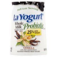La Yogurt Whole Milk Probiotic Formula Vanilla Yogurt, 6 oz