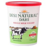 Desi Fresh Foods Desi Natural Dahi Whole Milk Yogurt, 32 oz