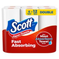 Scott Fast Absorbing Paper Towels, 6 count