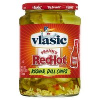 Vlasic Frank's RedHot Flavored Kosher Dill Chips, 24 fl oz, 24 Fluid ounce