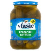 Vlasic Baby Wholes Kosher Dill Pickles, 46 fl oz