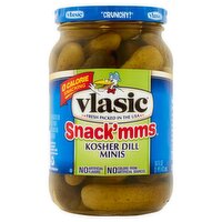 Vlasic Vlasic Snack'mms Kosher Dill Minis Pickles,16 fl oz, 473 Millilitre 