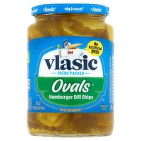 Vlasic Vlasic Ovals Hamburger Dill Chips, 24 fl oz, 24 Fluid ounce 