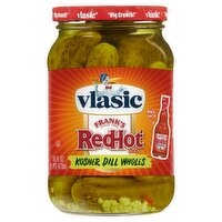 Vlasic Frank's RedHot Flavored Kosher Dill Wholes, 16 fl oz