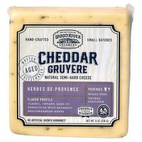 Wood River Creamery Cheddar Gruyere Herbes De Provence Natural Semi-Hard Cheese, 8 oz