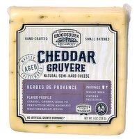 Wood River Creamery Cheddar Gruyere Herbes De Provence Natural Semi-Hard Cheese, 8 oz