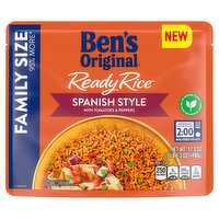 Ben's Original Ready Rice Spanish Style with Tomatoes & Peppers Rice  Family Size, 17.3 oz, 17.3 Ounce