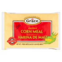 Grace Fine Enriched Corn Meal, 24 oz