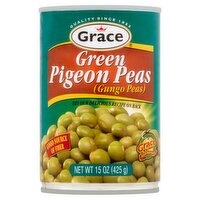 Grace Green Pigeon Peas (Gungo Peas), 15 oz, 15 Ounce