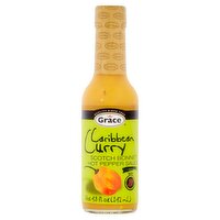 Grace Caribbean Curry Scotch Bonnet Hot Pepper Sauce, 4.8 fl oz, 4.8 Fluid ounce