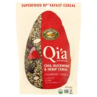 Nature's Path Organic Qi'a Cranberry Vanilla Chia, Buckwheat & Hemp Cereal, 7.9 oz