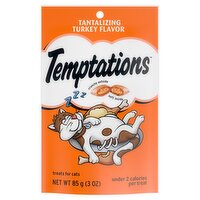 TEMPTATIONS Classic Crunchy and Soft Cat Treats Tantalizing Turkey Flavor, 3 oz. Pouch