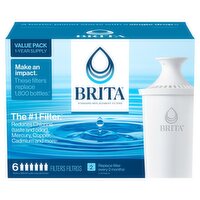 Brita Standard Replacement Filters Value Pack, 6 count, 6 Each