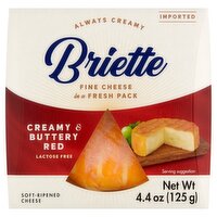 Briette Creamy & Buttery Red Soft-Ripened Cheese, 4.4 oz