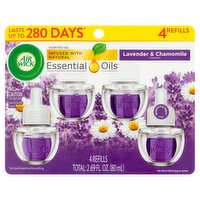 Air Wick Lavender & Chamomile Fragrance Scented Oil Refills, 4 count, 2.69 fl oz