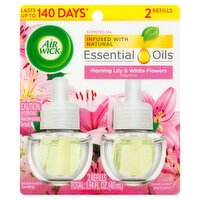 Air Wick Morning Lily & White Flowers Fragrance Scented Oil Refills, 2 count, 1.34 fl oz