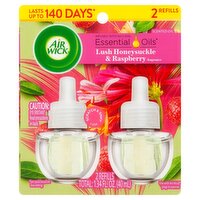 Air Wick Lush Honeysuckle & Raspberry Scented Oil Refills, 2 count, 1.34 fl oz