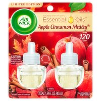 Air Wick Apple Cinnamon Medley Scented Oil Refills Limited Edition, 2 count, 1.34 fl oz