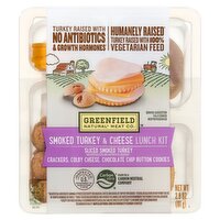 Greenfield Natural Meat Co. Sliced Smoked Turkey & Cheese Lunch Kit, 2.9 oz