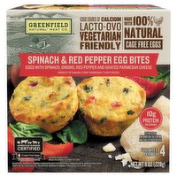 Greenfield Natural Meat Co. Spinach & Red Pepper Egg Bites, 4 count, 8 oz
