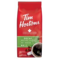 Tim Hortons Medium 100% Arabica Decaffeinated Ground Coffee, 12 oz