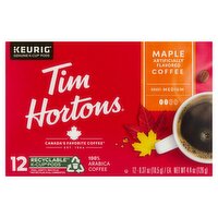 Tim Hortons Medium Roast Maple Coffee K-Cup Pods, 0.37 oz, 12 count