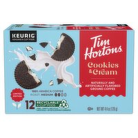 Tim Hortons Cookies & Cream Medium Roast K-Cup Pods Limited Edition, 12 count, 4.4 oz