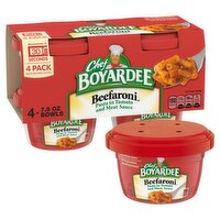 Chef Boyardee Beefaroni Pasta in Tomato and Meat Sauce, 7.5 oz, 4 count, 30 Ounce
