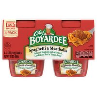 Chef Boyardee Spaghetti & Meatballs Bowls, 7.5 oz, 4 count