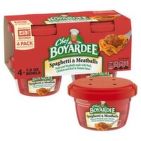Chef Boyardee Spaghetti & Meatballs Bowls, 7.5 oz, 4 count, 30 Ounce