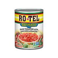 Ro-Tel Mexican Style Diced Tomatoes with Lime Juice & Cilantro, 10 oz