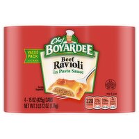 Chef Boyardee Beef Ravioli in Pasta Sauce Value Pack, 15 oz, 4 counts