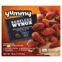 Yummy Sweet BBQ Flavor Boneless Wyngz, 18 oz