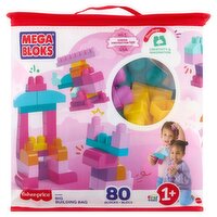 Mattel Mega Bloks First Builders Big Building Blocks Bag, 1+, 80 count