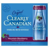 Clearly Canadian Mountain Blackberry Sparkling Water Beverage, 12 fl oz, 6 count