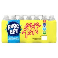 Pure Life Purified Water, 16.9 Fl Oz, Plastic Bottled Water (28 Pack)