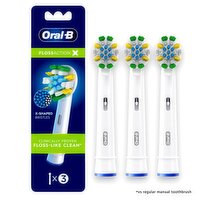 Oral-B FlossActionX X-Filament Replacement Brush Heads, 3 Count