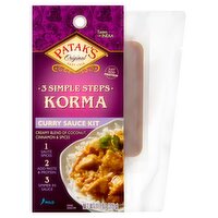 Patak's Original 3 Simple Steps Korma Curry Sauce Kit, 11.1 oz