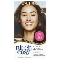 Clairol Nice'n Easy 5C Medium Cool Brown Permanent Haircolor, 1 application