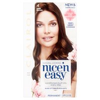 Clairol New York Nice'n Easy Dark Brown 4 Permanent Haircolor, 1 application