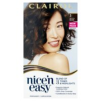 Clairol Nice'n Easy 3 Brown Black Permanent Haircolor, 1 application