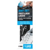 Shoe Gear Black Fast-Lock Laces, 1 pair