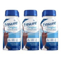 Ensure Original Nutrition Shake Liquid Dark Chocolate, 8 fl oz