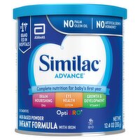 Similac Advance OptiGro Milk-Based Powder Infant Formula with Iron, 0-12 Months, 12.4 oz, 12.4 Ounce