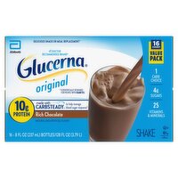 Glucerna Original Rich Chocolate Shake Value Pack, 8 fl oz, 16 count