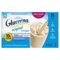 Glucerna Original Homemade Vanilla Shake, 8 fl oz, 16 count, 128 Fluid ounce